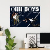 blauw Man op het Mangat OHH BOYS Poster (Thuiskantoor)