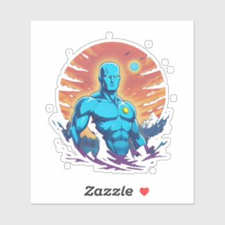 blauw man van het noorden9 sticker