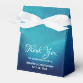 Blauw Mandala Abstract Bedankdoosjes (Voorkant Zijde)