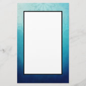  Blauw Mandala Abstract Briefpapier (Voorkant)