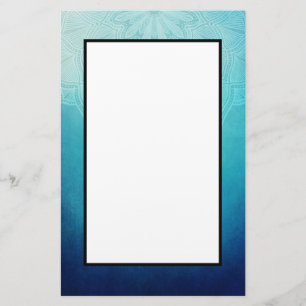  Blauw Mandala Abstract Briefpapier