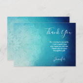  Blauw Mandala Abstract Hartelijk dank Bedankkaart (Voorkant / Achterkant)