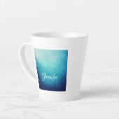  Blauw Mandala Abstract Latte Mok (Linkerhoek)