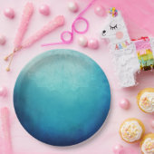  Blauw Mandala Abstract Papieren Bordje (Feest)