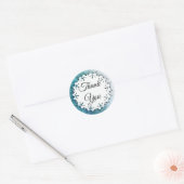 Blauw Mandala Dank u Stickers (Envelop)