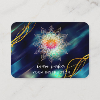 blauw Mandala Gold Meditation Holistic Visitekaartje
