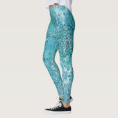  blauw Mandala Grunge Pattern Leggings (Links)