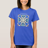 Blauw mandala hart patroon Thunder_Cove T-Shirt (Voorkant)