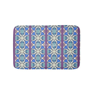 Blauw mandala harten patroon Thunder_Cove Badmat