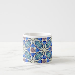 Blauw mandala harten patroon Thunder_Cove Espresso Kop