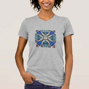 Blauw mandala harten patroon Thunder_Cove T-shirt