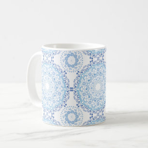 Blauw Mandala Patroon Mok
