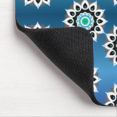 Blauw Mandala Patroon Muismat (Hoek)