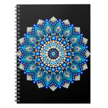 Blauw Mandala Patroon Schort Boho Bloemendecoratie