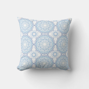 Blauw Mandala Patroon Worp Kussen