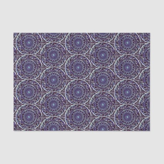 Blauw mandala voor ontkoppeling tissuepapier (Voorkant)