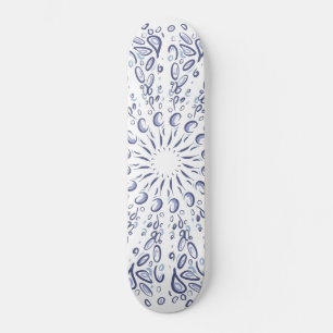 Blauw mandalpatroon skateboard