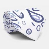 Blauw mandalpatroon stropdas (Opgerold)