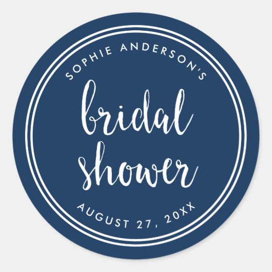 Blauw Manuscript en het Witte Vrijgezellenfeest Ronde Sticker (Voorkant)