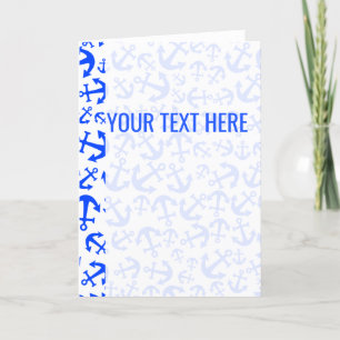 Blauw marien ankerpatroon aankondiging