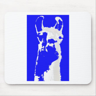 blauw marien blauw met lama muismat