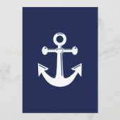 Blauw mariniers Huwelijksmenu Aangepaste Uitnodigi Menu (Achterkant)