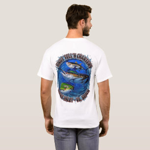 Blauw Marlin Rip Art Logo T-Shirt
