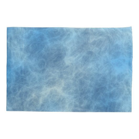 Blauw Marmer Abstract Kussensloop (Achterkant)