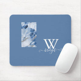 Blauw marmer abstract kustpatroon muismat