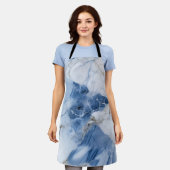 Blauw marmer abstract kustpatroon schort (Gedragen)