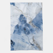 Blauw marmer abstract kustpatroon theedoek (Verticaal)