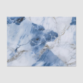Blauw marmer abstract kustpatroon tissuepapier