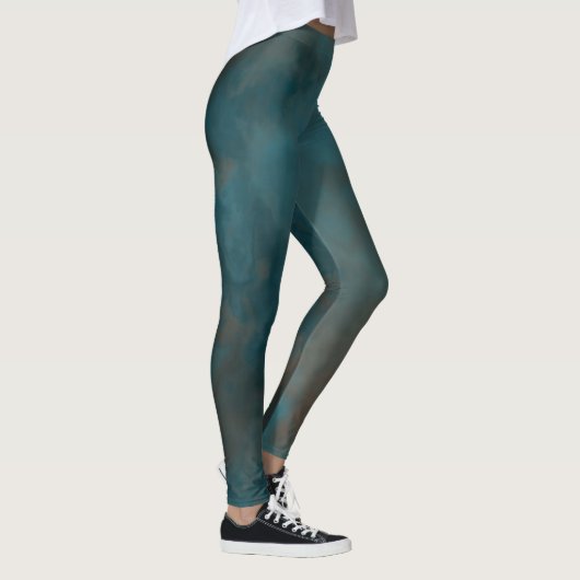 Blauw Marmer Abstract Leggings (Rechts)