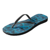 Blauw Marmer Abstract Teenslippers (Schuin)