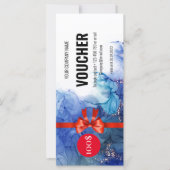 Blauw Marmer Cadeaubon Certificaat (Voorkant)