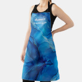 Blauw Marmer Effect Elegante Stijl Schort (Insitu)