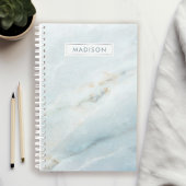 Blauw Marmer Gepersonaliseerde Naam Douane Planner