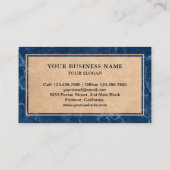 Blauw Marmer Graniet Splashback Keuken Aanrecht Visitekaartje (Achterkant)