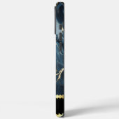Blauw marmer met gouden aderen voor Case-Mate iPhone case (Achterkant / Links)