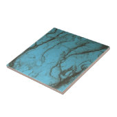 blauw marmer tegeltje (Zijkant)