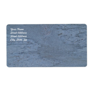 Blauw marmer-verzendlabel etiket