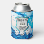 Blauw Marmer Waterverf Bunco Zusterschap Blikjeskoeler (Blikje Achterkant)