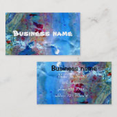 Blauw marmeren opaal visitekaartje (Voorkant / Achterkant)