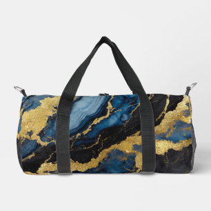 Blauw marmeren patroon met goud plunjezak
