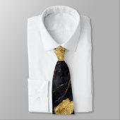 Blauw marmeren patroon met goud stropdas (Gebonden)