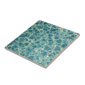 Blauw  marmerpapier tegeltje (Zijkant)