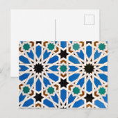 Blauw Marokkaans mozaïekBriefkaart Briefkaart (Voorkant / Achterkant)