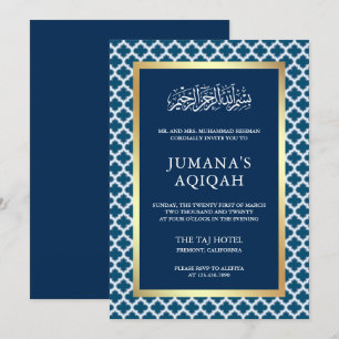 Blauw Marokkaans Quatrefoil Patroon Islamitische A Kaart