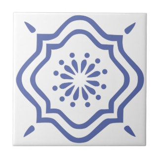 Blauw-Marokkaanse tegel 6 Tegeltje