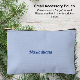 Blauw - massief klein accessoire zakje etui